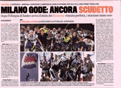 SuperBowl Italiano, Gazzetta dello Sport – n.158 7 Luglio 2014
