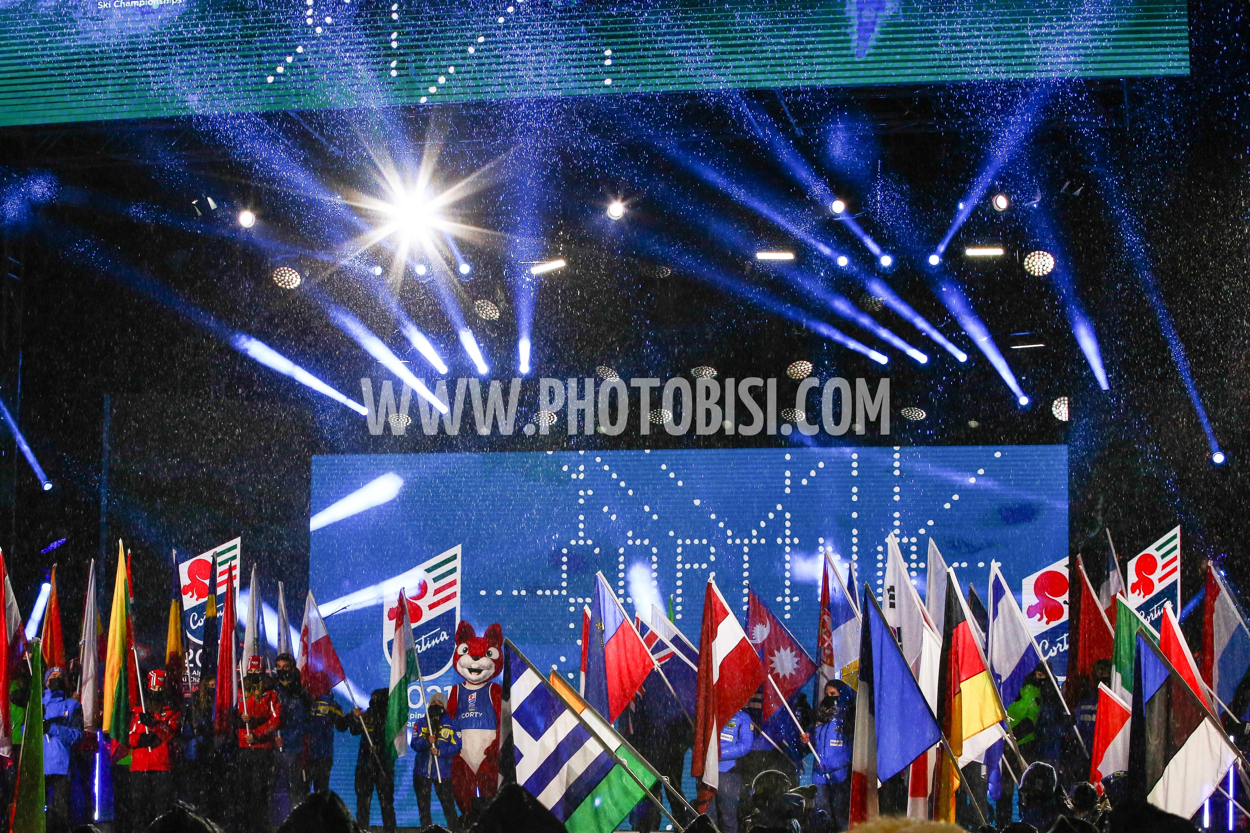 SKIING - FIS ALPINE WORLD CHAMPIONSHIPS CORTINA 2021,Opening cerimonyCortina D'Ampezzo, Veneto, Italy2021-02-07 - Sunday