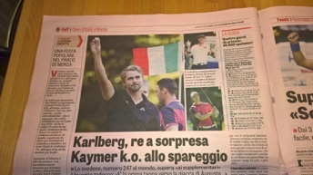 Golf – Open Italia 2015, Gazzetta dello Sport – Giugno 2015