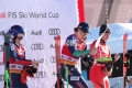 2022-2023 AUDI FIS ALPINE WORLD SKI WORLD CUPGS MENLa Villa, Alta Badia, Italy2022-12-18 - SundayImage shows Podium ODERMATT Marco (SUI) 3rd CLASSIFIED - KRISTOFFERSEN Henrik (NOR) SECOND CLASSIFIED - BRAATHEN Lucas (NOR) FIRST CLASSIFIED