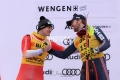 2023 FIS ALPINE WORLD CUP SKI , SG MENWengen, Swiss, SUI2023-01-13 - FridayImage shows ROGENTIN Stefan (SUI) KILDE Aleksander Aamodt (NOR)  Podium