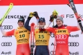 2023 FIS ALPINE WORLD CUP SKI , SG MENWengen, Swiss, SUI2023-01-13 - FridayImage shows ODERMATT Marco (SUI) KILDE Aleksander Aamodt (NOR) ROGENTIN Stefan (SUI)  Podium