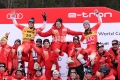 2023 FIS ALPINE WORLD CUP SKI , SG MENWengen, Swiss, SUI2023-01-13 - FridayImage shows ROGENTIN Stefan (SUI) ODERMATT Marco (SUI) Mauro Caviezel (SUI)  Podium