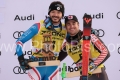 ALPINE SKIING - FIS WC 2023-2024Men's World Cup DHBormio, Lombardia, Italy2023-12-28 - ThursdayImage shows: SARRAZIN Cyprien (FRA) FIRST CLASSIFIED - ALEXANDER Cameron  (CAN) 3rd CLASSIFIED