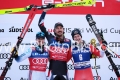 ALPINE SKIING - FIS WC 2023-2024Men's World Cup DHImage shows: BENNETT Bryce (USA) - FIRST CLASSIFIEDKILDE Aleksander Aamodt (NOR) - SECOND CLASSIFIEDODERMATT Marco (SUI) - 3rd CLASSIFIED